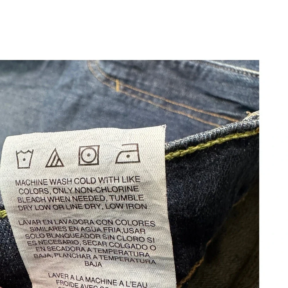 Wrangler Retro Mens Slim Straight‎ Jeans Blue Denim Y2K Western 38x32